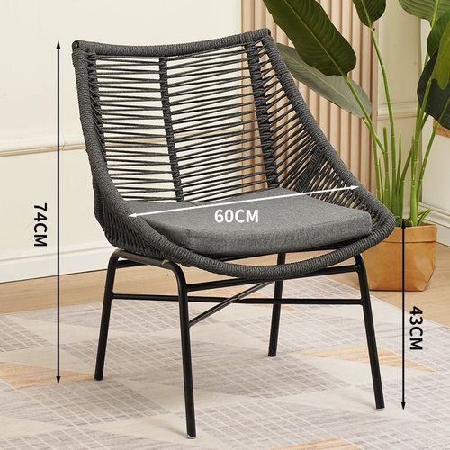 简约阳台休闲桌椅民宿一桌两椅组合户外庭院露天防水防晒藤椅