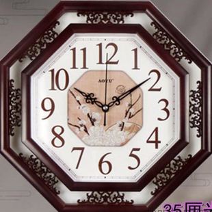 新中式 饰钟表 艺术静音挂钟网红轻奢客厅时钟家用挂表个性 壁挂装