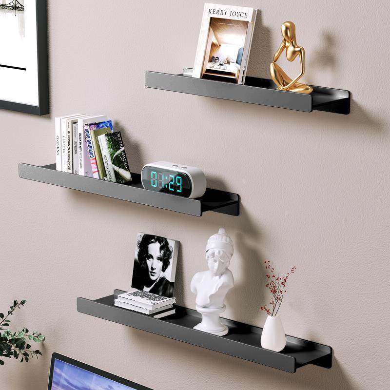 墙上置物架免打孔客厅墙壁一字隔板装饰书架太空铝多功能收纳层板,收纳整理,整理架/置物架/收纳架,淘宝优惠券,粉丝福利购,淘宝优惠卷