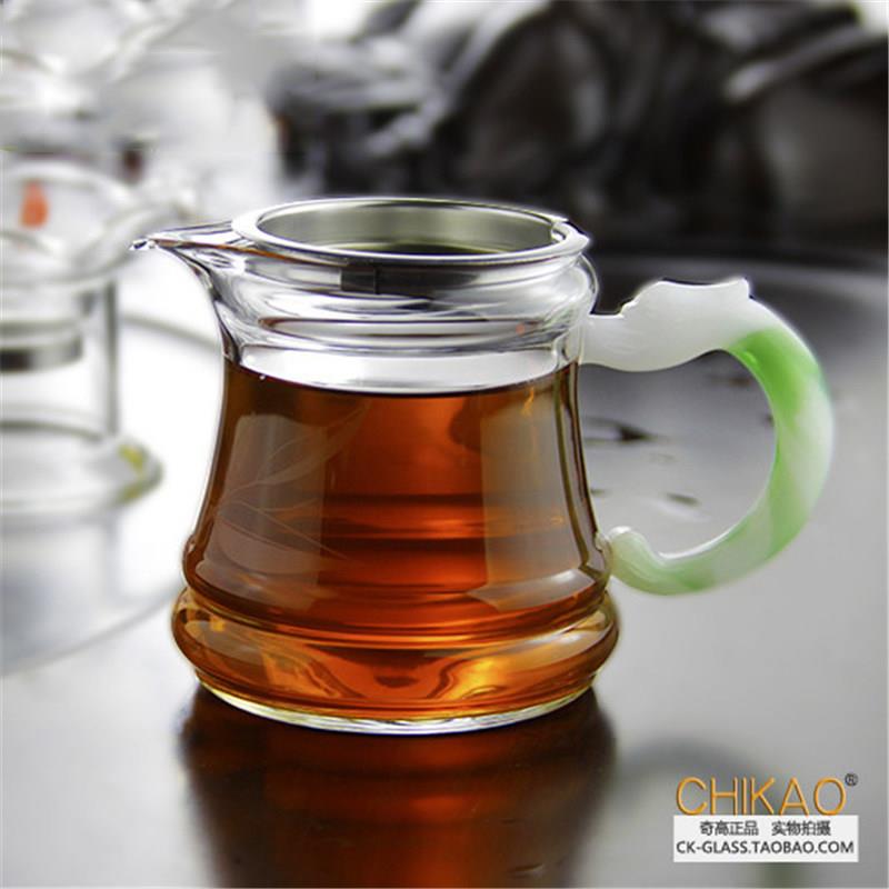 CHIKA0奇高耐热玻璃加厚公道杯茶漏分茶器茶海竹韵大公杯功夫茶具