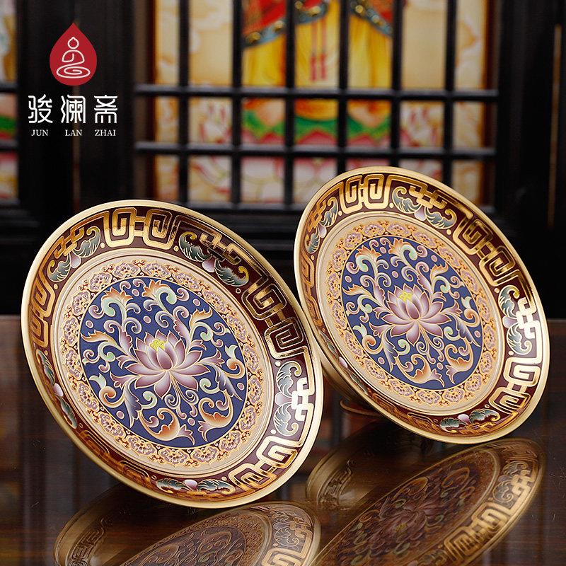 黄铜供盘果盘家用佛前供奉莲花供佛贡盘上供的果碟观音仙家全套