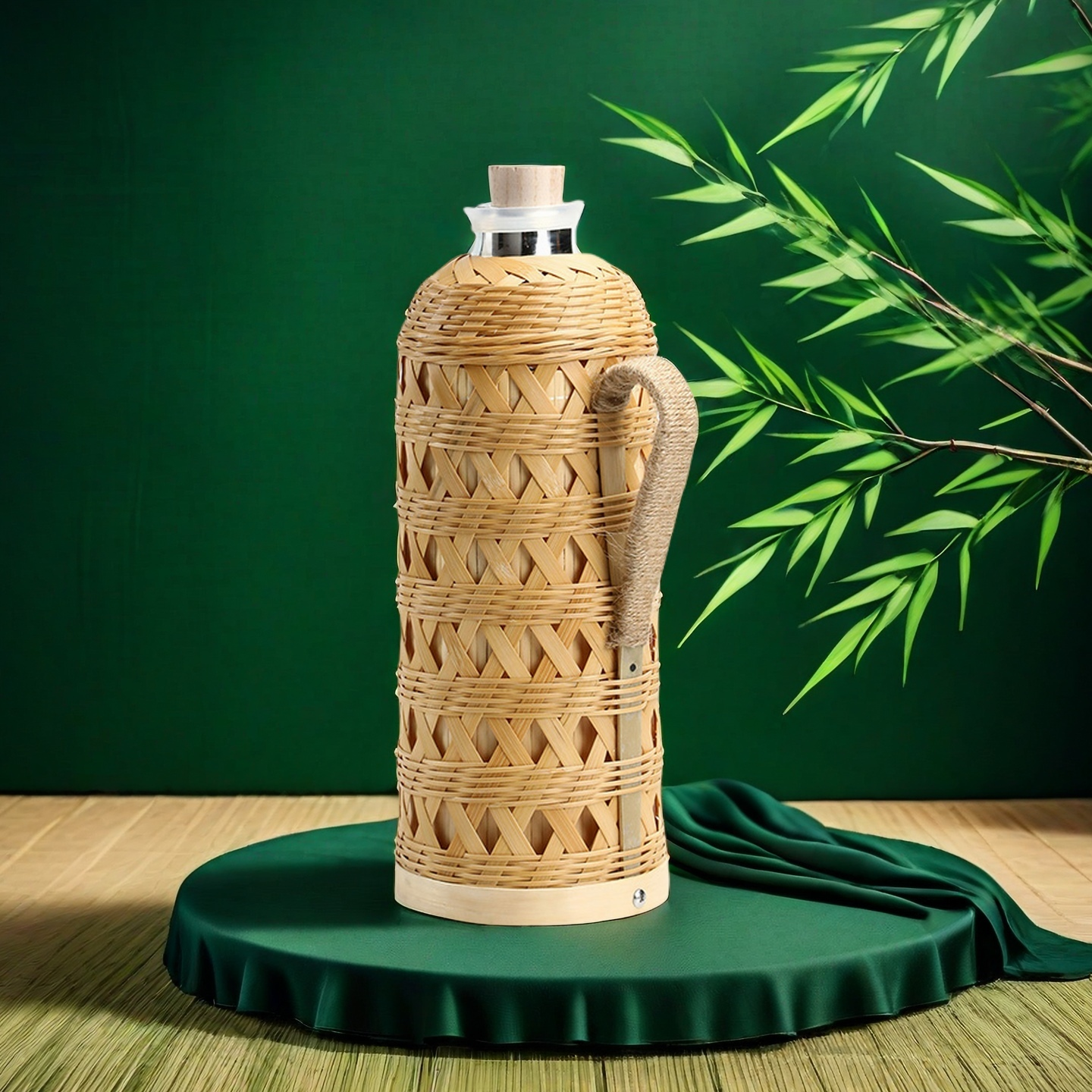 手工编织竹编热水瓶家用保温瓶