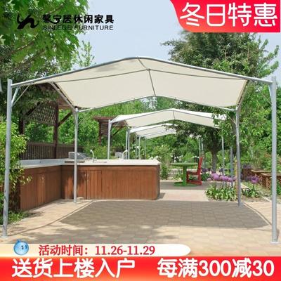 户外凉亭遮阳棚庭院遮阳伞民宿一楼小院花园阳台天鹅棚室外太阳伞