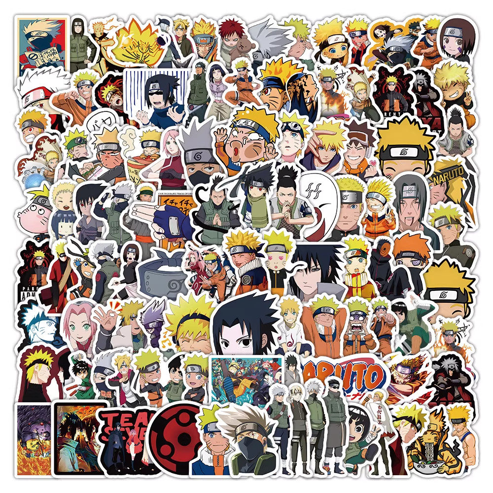 436张火影忍者贴纸漩涡鸣人动漫人物手机行李箱水杯装饰防水贴画