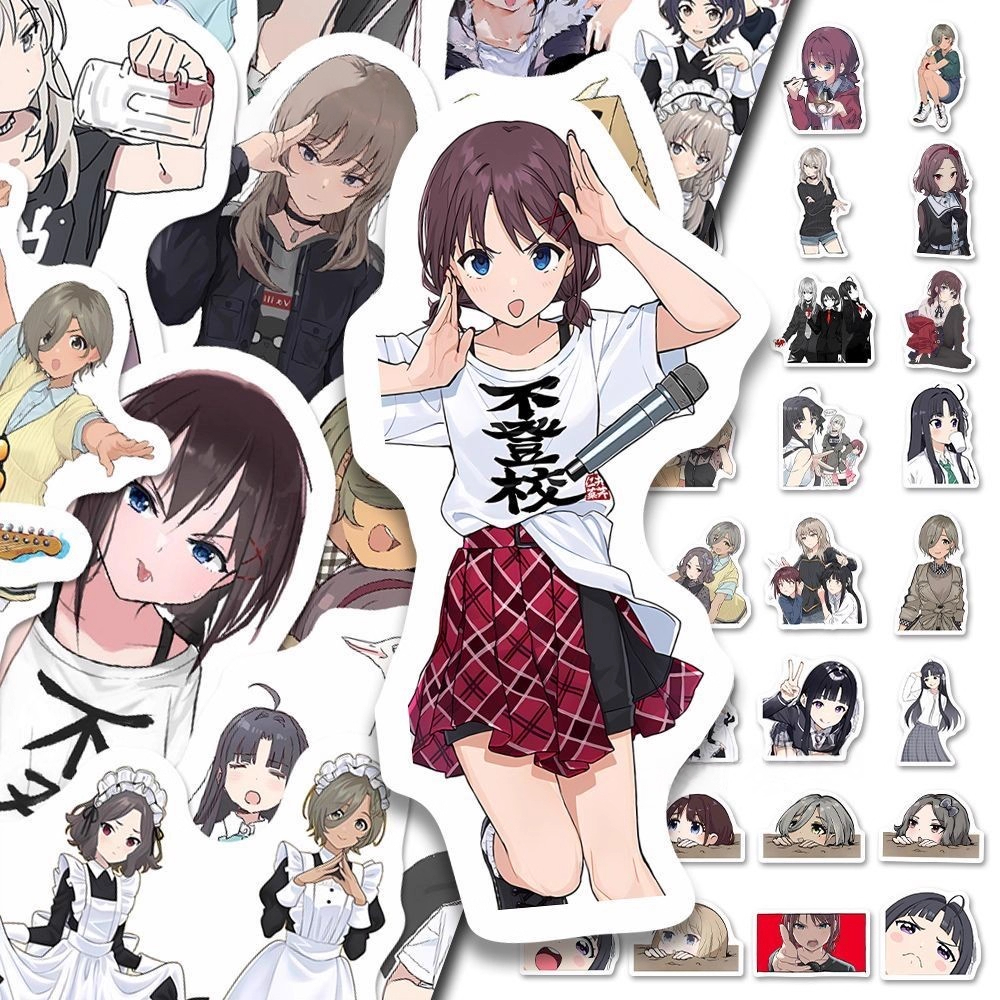 124张哭泣少女乐队动漫贴纸二次元高颜值ins爆款gbc周边diy行李箱