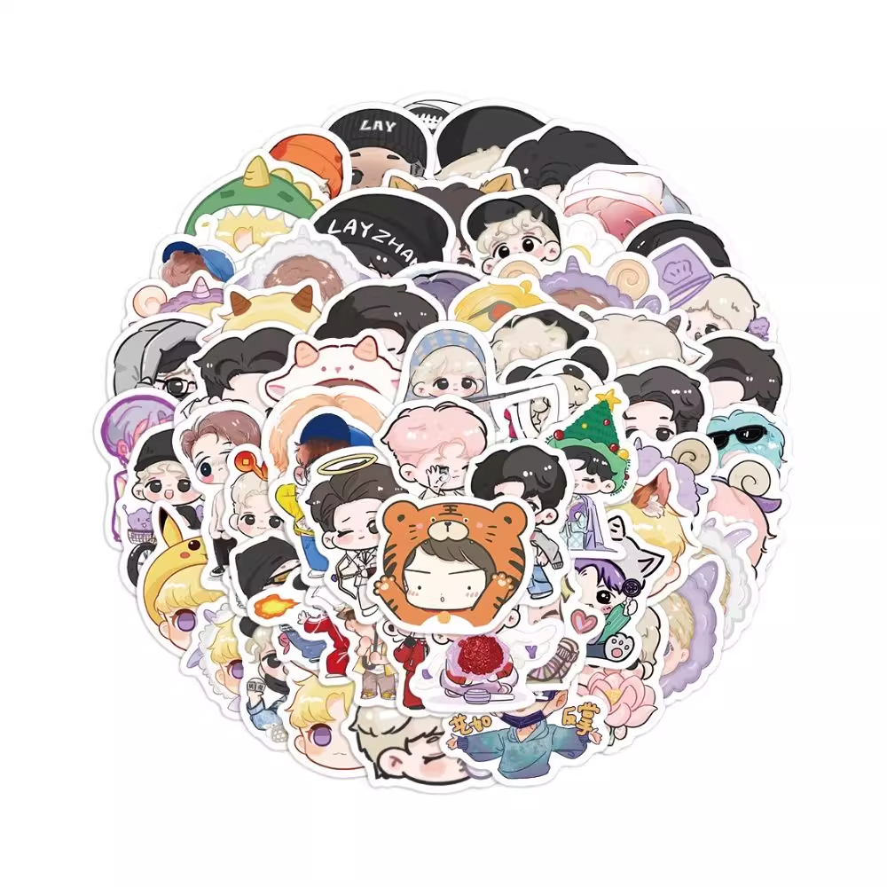 120张张艺兴Q版贴纸创意可爱高颜值diy手机壳桌面行李箱手账贴画