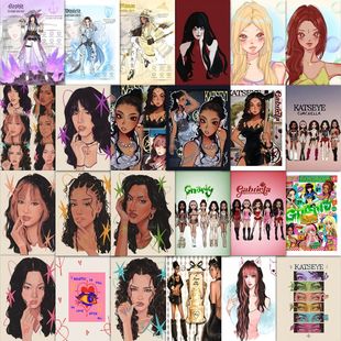 189张新款katseye女团贴纸蔓侬索菲娅丹妮成员周边装饰防水贴画