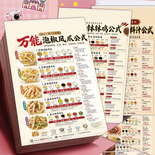 48张厨房万能蘸料公式贴纸