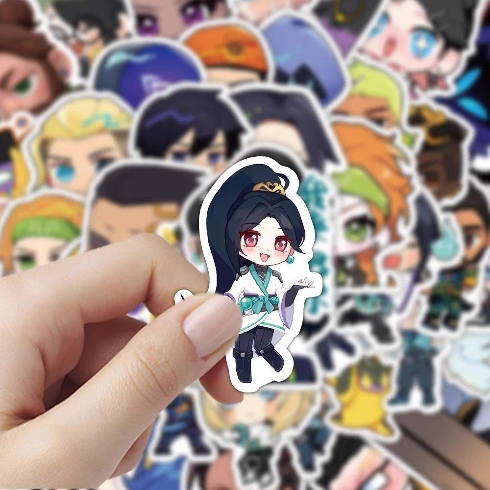 120张Q版无畏契约贴纸可爱搞怪装饰桌面手机手账笔记本防水贴画