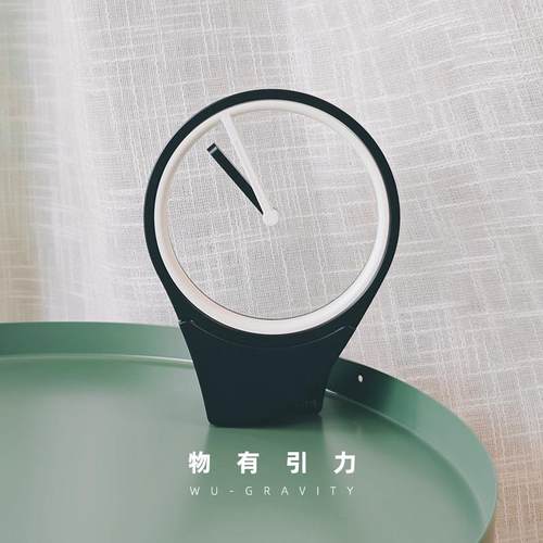 物有引力 悬浮时钟 无表盘时尚简约大气黑科技桌面办公台钟摆件