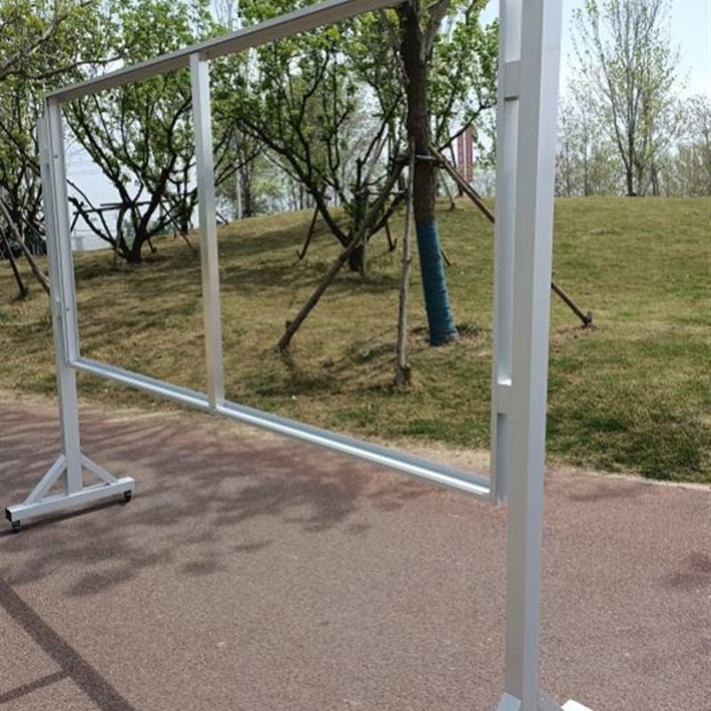 宣传展架广告展板宣传栏铝合金落地式移动带轮直面海报架