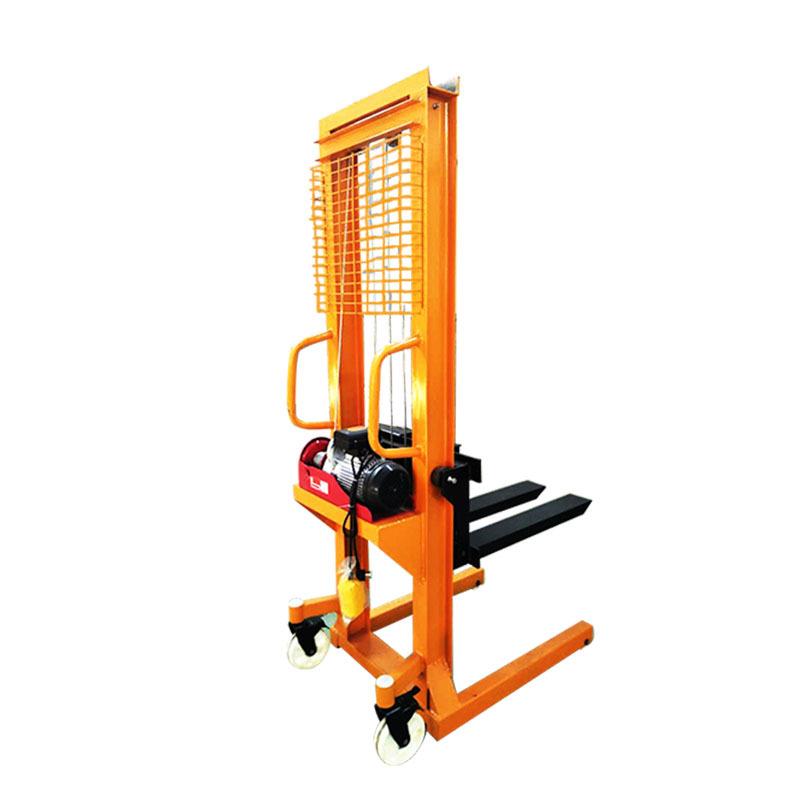 1T堆垛机1.6m装卸叉车半电动堆高车220v电机升降堆高机