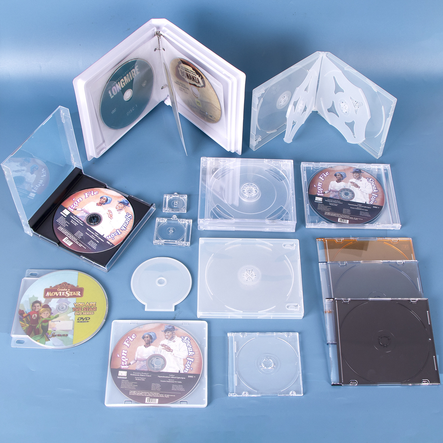 5.2mm方形单碟光盘塑料盒PSDVD光碟包装盒CD专辑收纳盒