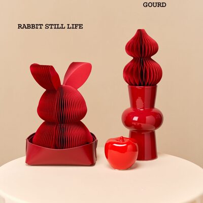 新古风婚房布置中陶瓷花瓶摆件翩翩起乔迁 舞家干花插花 敞餐桌口