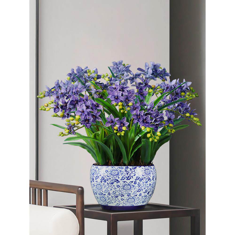 千鸟兰假花蝴蝶兰彷真花客厅摆设蕙兰花艺茶几摆放装饰塑料花摆件