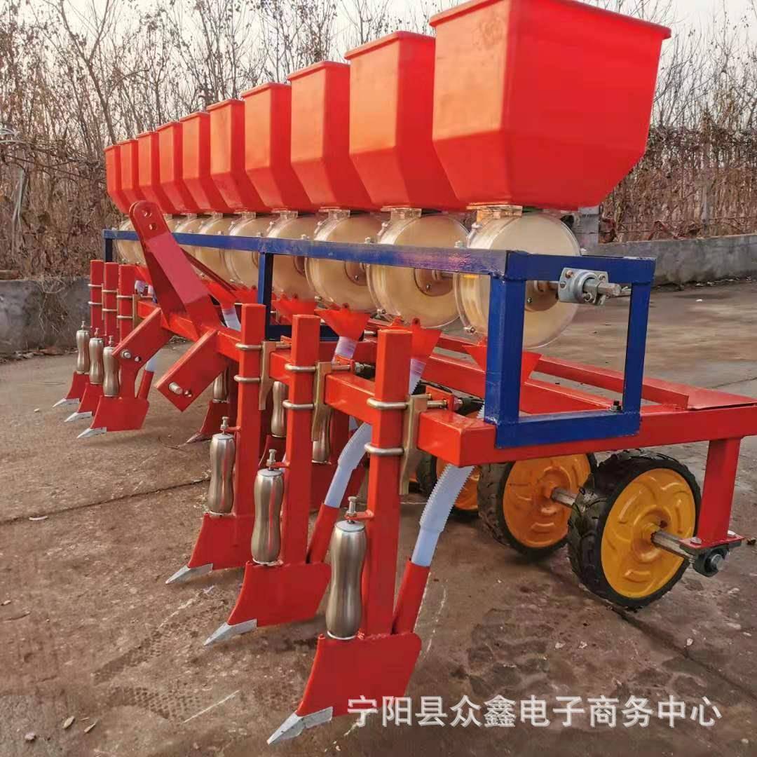 玉米花生大豆两用播种机多行可定制行距株距可调现货供应