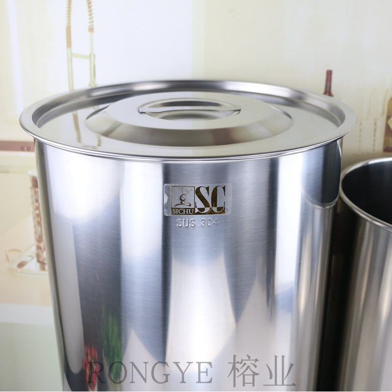 加厚304不锈钢汤桶汤锅盖内径20/25cm30/35/40cm凹凸平面盖单独盖