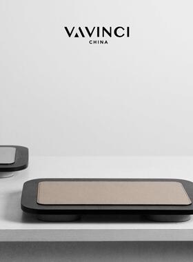 梵其简约现代咖色皮革木质几何托盘样板房酒店装饰盘摆件餐厅软装