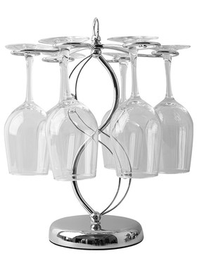 高档铁艺红酒杯架挂创意客厅摆件吊高脚杯架倒挂悬挂收纳架子家用