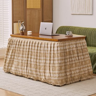 烤火桌子家用可折叠2024新款冬天全套多功能长方形实木烤火架湖南