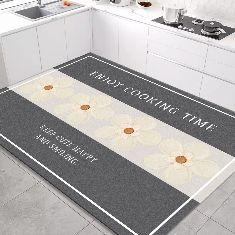 硅藻泥厨房地垫防滑防o油吸水脚垫家用耐脏免洗可擦地毯防污专用