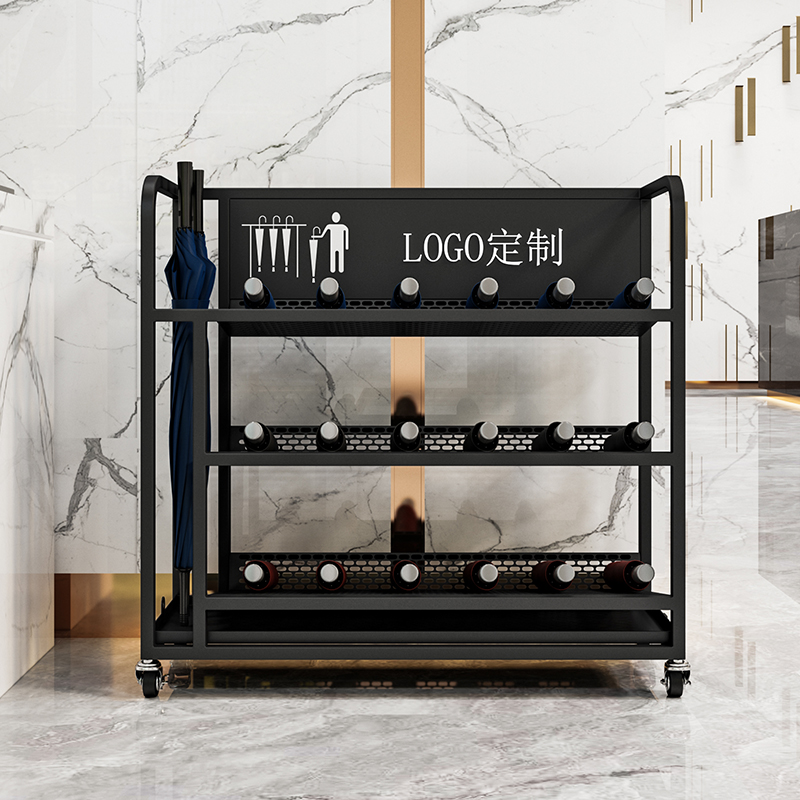 雨伞架大容量商用门口教室酒店收纳神器置物架家用伞架收纳Z架log