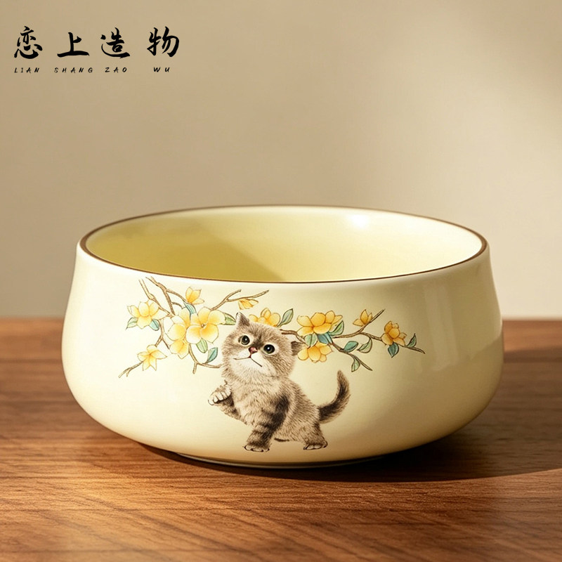 建水陶瓷茶洗茶渣缸茶水废水缸水盂笔洗茶具茶杯专用盆器茶道配件