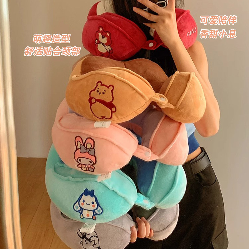 可爱护颈u型枕旅行便携专用记忆棉学生午睡办公室脖子靠枕u形枕头