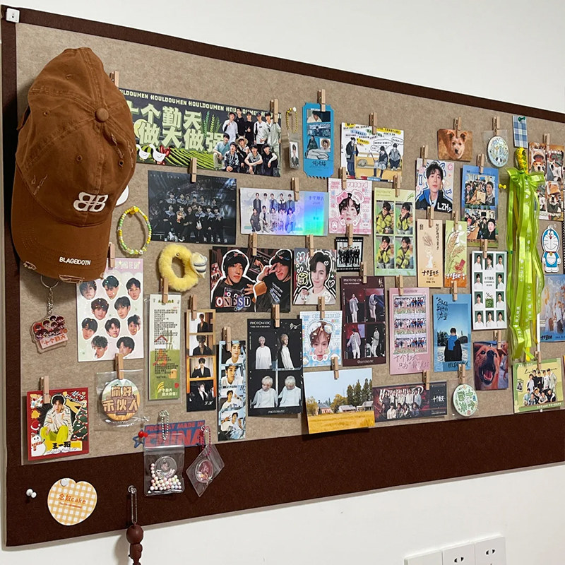 定制毛毡板毛毡墙贴照片墙背景板玄关装饰展示墙拍立得墙上相片墙