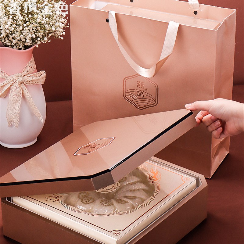 高档木盒燕窝礼盒装 钢琴漆豪华燕窝包装盒方盒50g100g空盒子定制