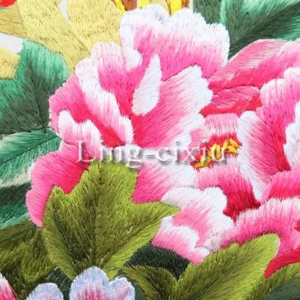 卧室简约富贵有余装饰挂画苏绣花卉成品现代结婚礼品苏州刺绣客厅图片