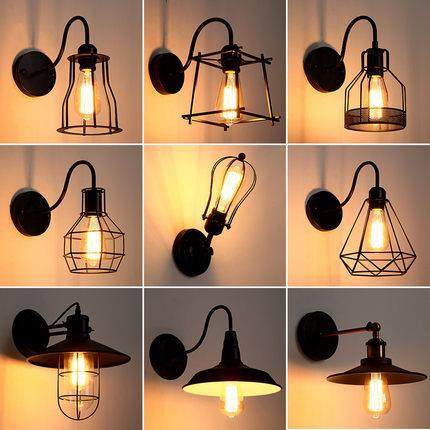 美式复古创意个性壁灯loft工业风酒吧咖啡厅餐厅铁艺怀旧装饰壁灯