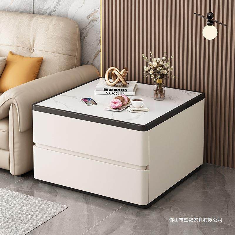 正方形沙发边几轻奢感岩板实木侧边柜客厅方几储物柜茶几边桌,农机/农具/农膜,植保机械,淘宝优惠券,粉丝福利购,淘宝优惠卷