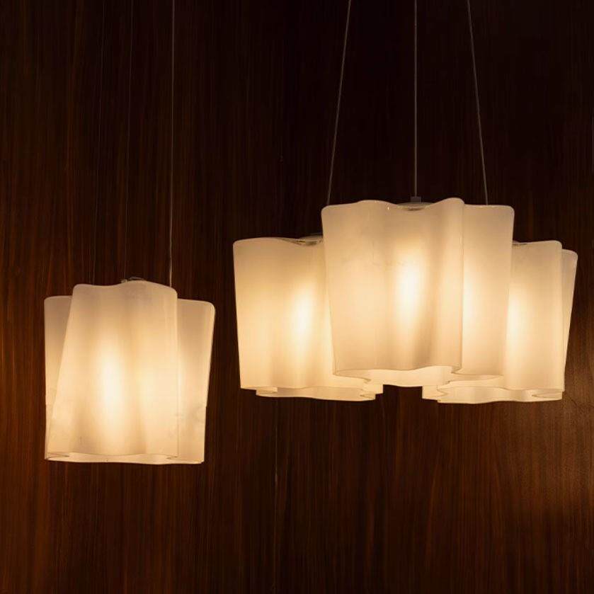 北欧简约logico餐厅吊灯时尚白云朵卧室书房异形玻璃异形吸顶灯