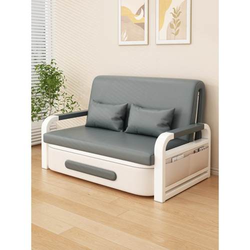 折叠沙发床一体两用2025新款小户型多功能阳台客厅单人实木伸缩床