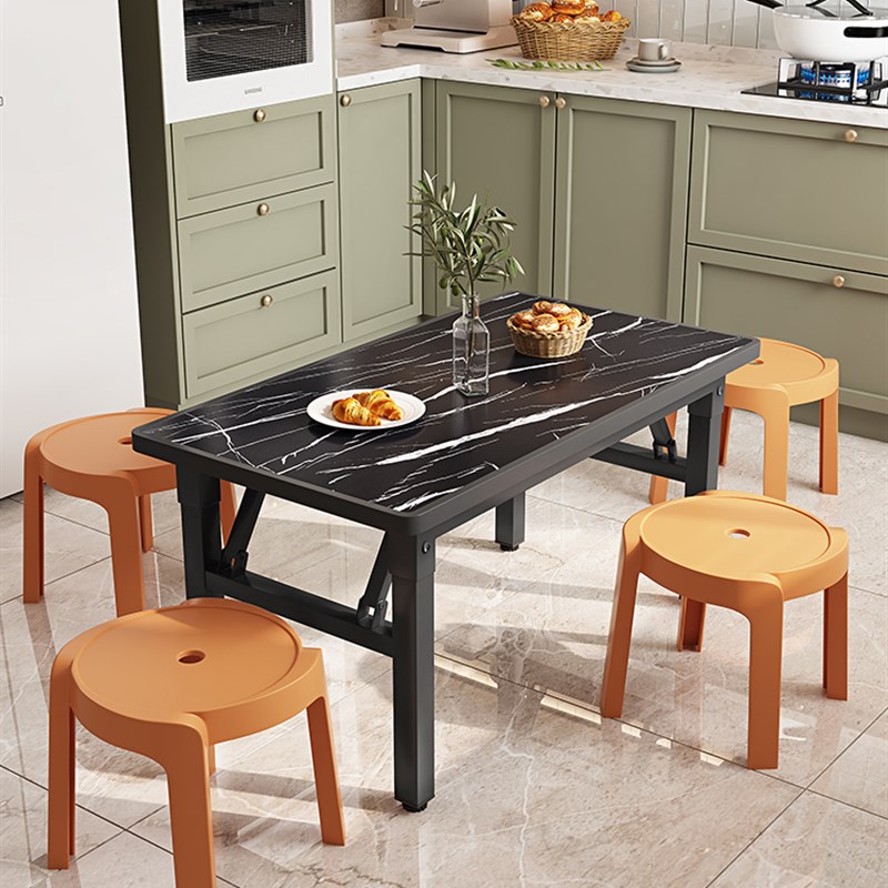 简易小地桌折叠矮桌家用餐桌出租屋饭桌宿舍长方形可折叠包边桌子