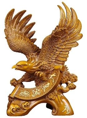 老鹰摆件大展鸿图招财新中式客厅办公室桌面装饰品公司开业贺礼