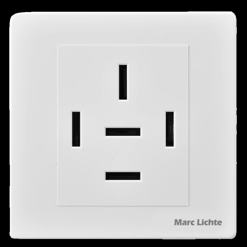 86型暗装16A25A32A工业插头插座380V三相四线五线大功率电源面板