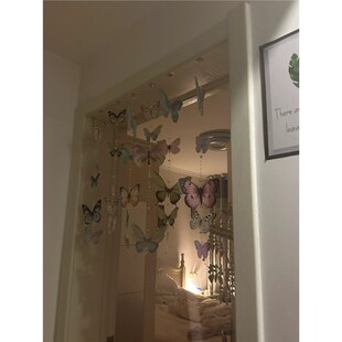 门帘挂饰蝴蝶风铃成品卧室女生氛围装饰diy门帘材料包免打孔挂帘