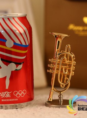 迷你短号模型乐器西洋管乐书房摆件胸针节日创意礼品礼物家居摆设