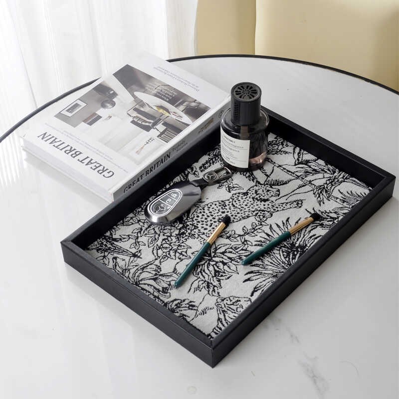 中古风香薰蜡烛台托盘高级感玄关客厅茶几桌面餐桌水杯钥匙收纳盒