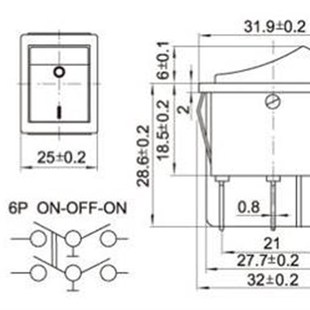 电动推杆换向开关 直流电机方向转换开关 12V24V开关15A供 供应商