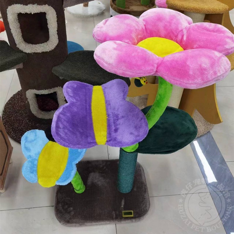凯瑞蝴蝶花朵猫爬架猫玩具猫跳台猫抓柱猫抓板磨爪宠物猫咪用品