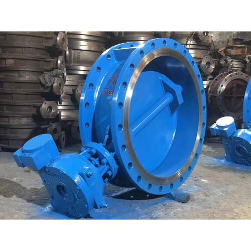 阀门D343H-10C铸钢法兰蝶阀PN1.0涡轮蝶阀硬密封法兰式蝶阀