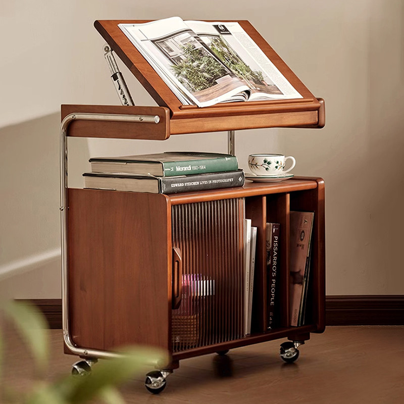 中古风实木可移动沙发边柜边几杂志柜复古客厅边柜实木床头柜收纳,住宅家具,移动边几/推车,淘宝优惠券,粉丝福利购,淘宝优惠卷