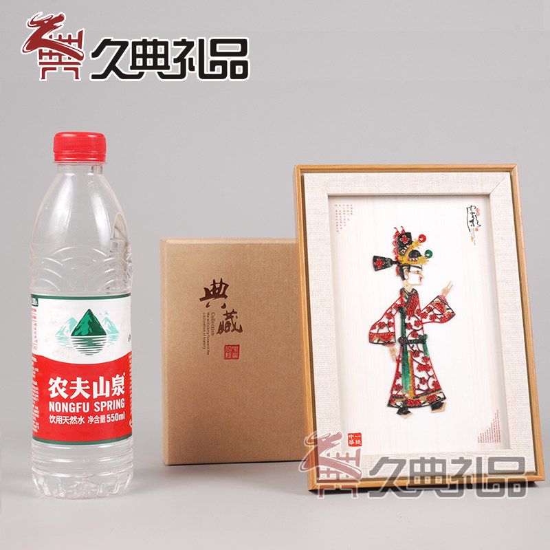 中国皮影戏送老外陕西皮影摆件商务会议皮影装饰画礼品特色工艺品