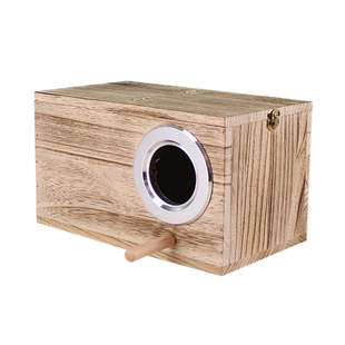 实木鸟窝鹦鹉繁殖箱保温孵化环保巢四季可定制宠物站杆户外室内笼