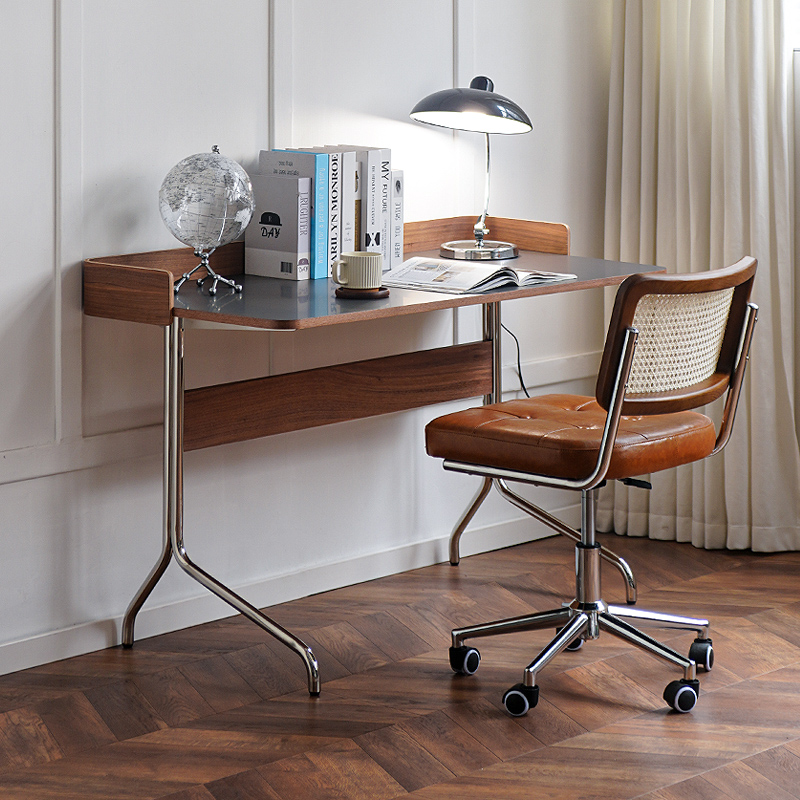 Hacosn中古实木书桌家用小户型简约学习电脑桌子书房写字台办公桌