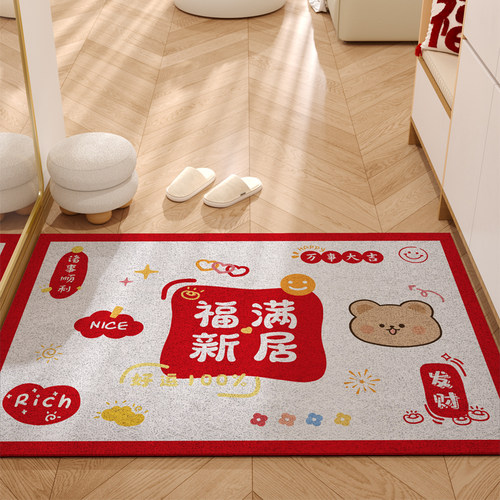 地垫入户门垫2023新款丝圈进门垫子室外门口防滑耐脏可裁剪地毯