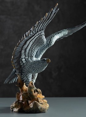 黄铜鹰摆件工艺品家居装饰客厅电视柜办公室桌面开业乔迁礼品创意